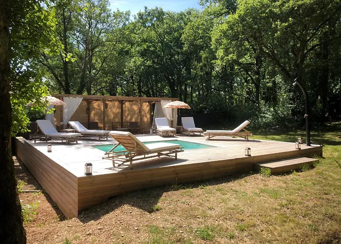 Maison Avec Terrasse En Bois Et Piscine *
